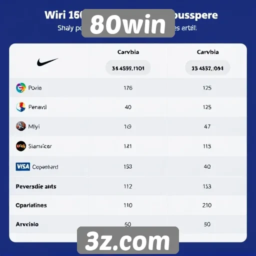Comparação de métodos de pagamento no 80win